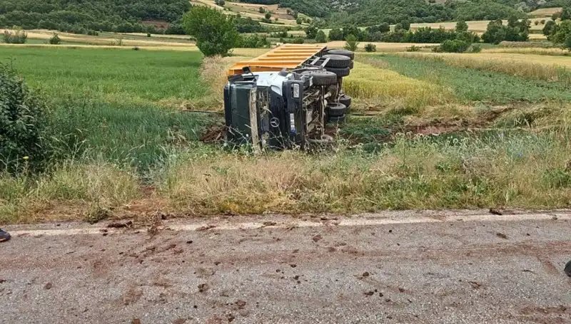 Tokat'taki Feci Kaza: Devrilen Kamyonun Şoförü Hayatını Kaybetti