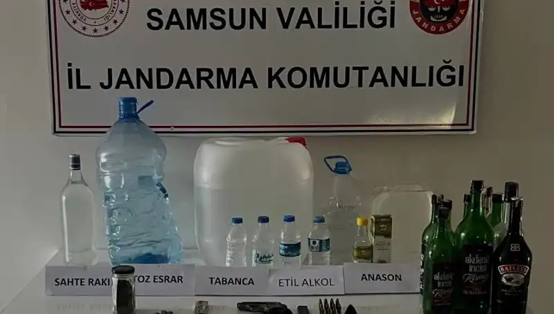 Samsun'da Sahte İçki Operasyonu: Litrelerce Sahte İçki Ele Geçirildi!